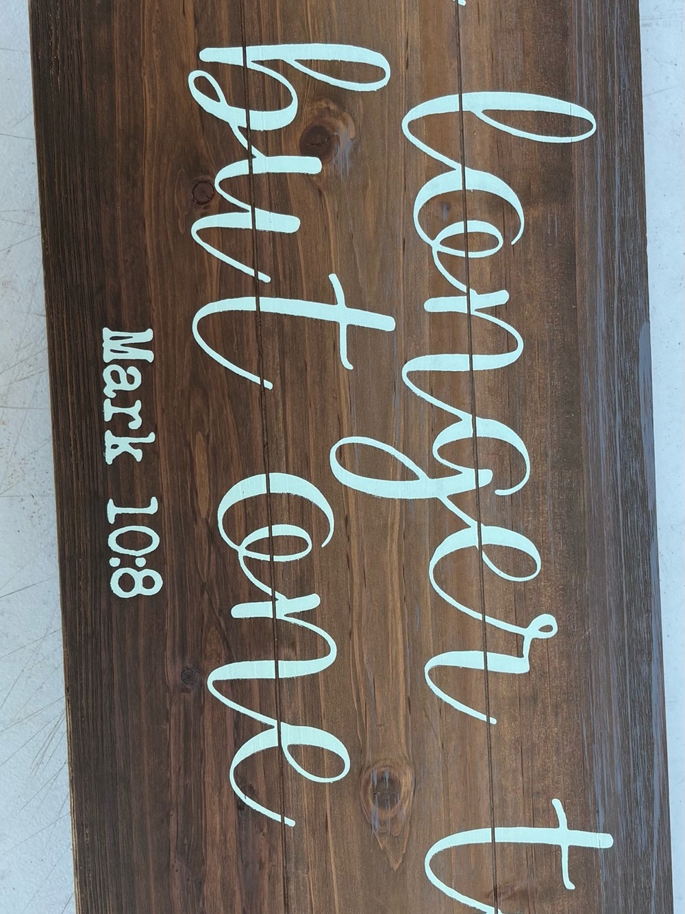 Unbranded Mint Green "No Longer Two but One" Rustic Wood Wall Sign